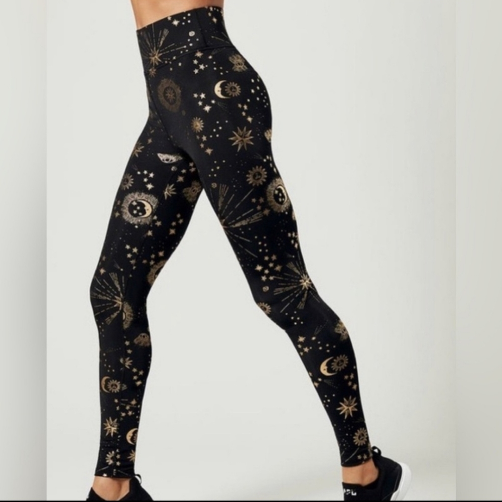 CARBON38  Leggings Cosmic Constellation Black/Gold Size XS